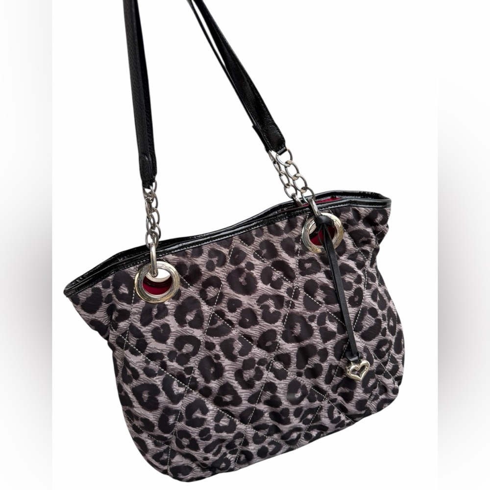 Brighton ladies Stylish Leopard Print Shoulder Chain Bag Handbag Purse